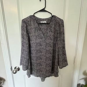 Black and White Blouse